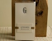 Letter G : Letterpress Notepad / Stationery Set