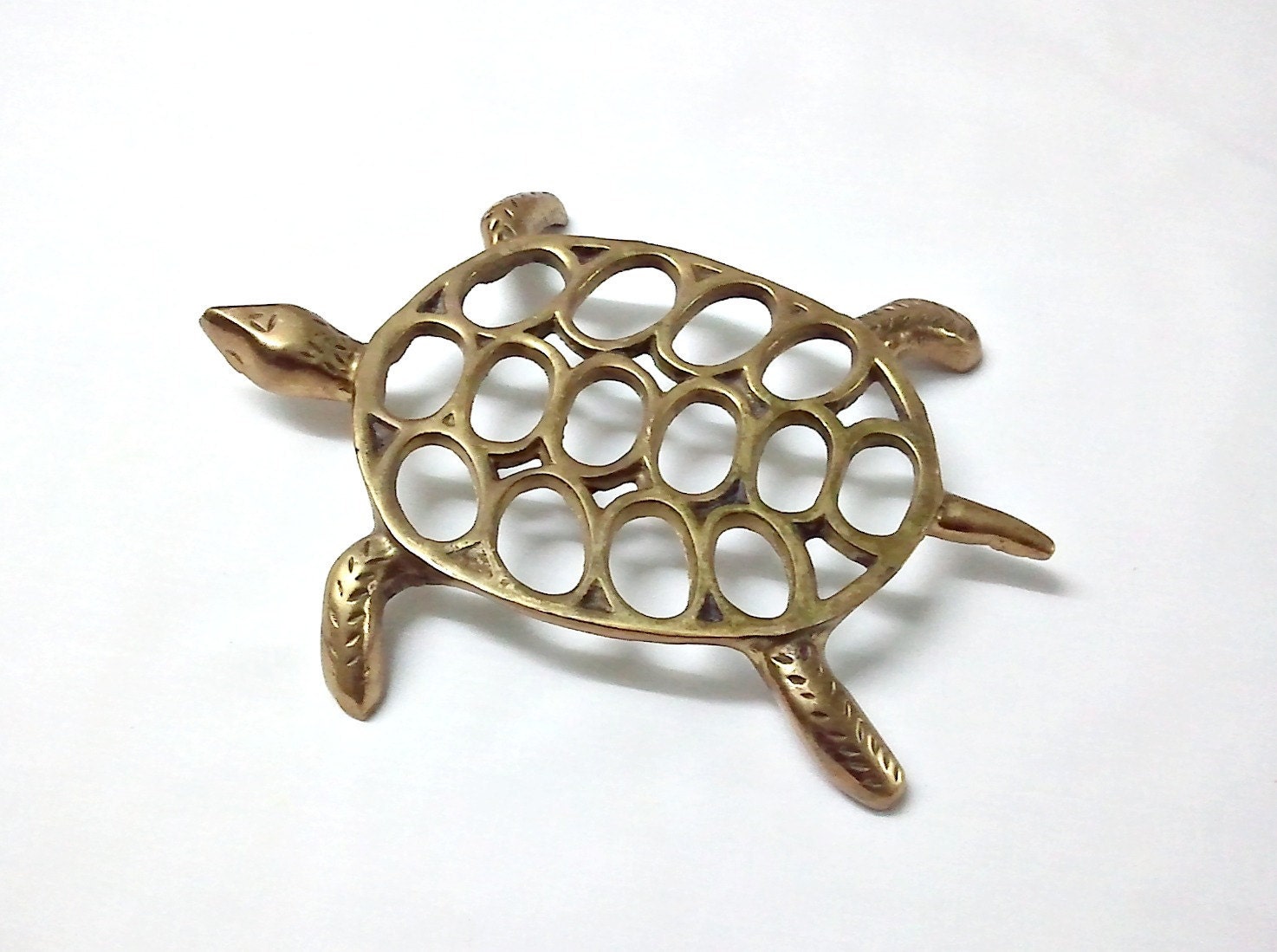 Vintage Turtle Trivet Made of Brass