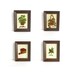 Vintage Needlepoint Art, Set of 4 Wall Hangings, Kitchen Decor, Plants, Botanical, Retro