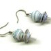 Jewelry, Light Blue Earrings, Nautical, Aqua blue, Light Weight Paper Bead Jewelry, Eco Friendly