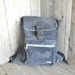Heavy Vtg Black Suede Leather Backpack by Red Goose