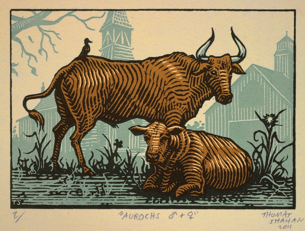 Aurochs - Serigraph on Paper - Thomas Shahan
