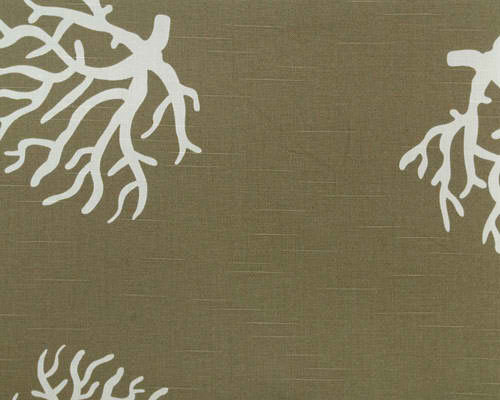 Custom Rod Pocket Curtains-Pair-Coral, Kelp, Slub