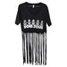 Bone jour Fringe Shirt Dress -- Large
