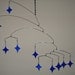 Stained Glass Mobile with Blue Stars