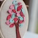 Embroidery Hoop Art. Love Me Knot. 5- Inch. Hand-embroidered Felt Tree with Felt Leaves by Catshy Crafts.