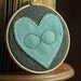 Embroidery Hoop Art, Hand-embroidered Felt Heart, I Love You Infinity, Heartfelt Hoop Art by Catshy Crafts