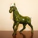 vintage ceramic large green horse figurine