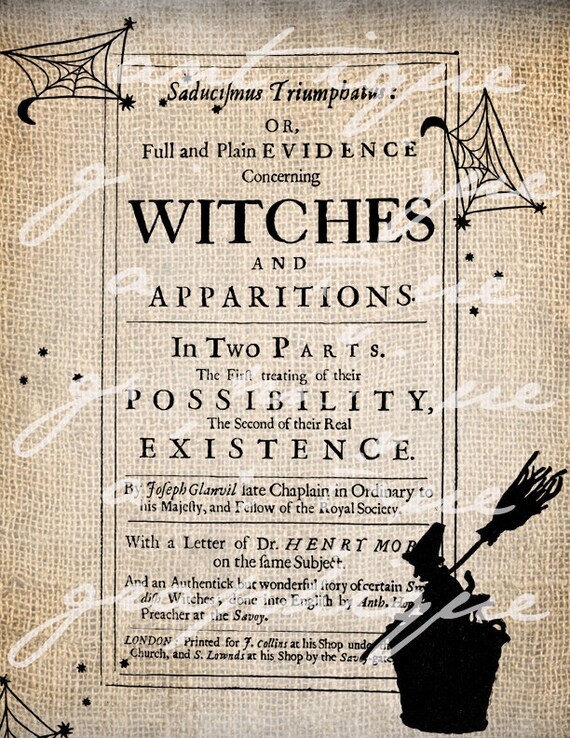 Antique Witch Halloween Salem Script by AntiqueGraphique on Etsy
