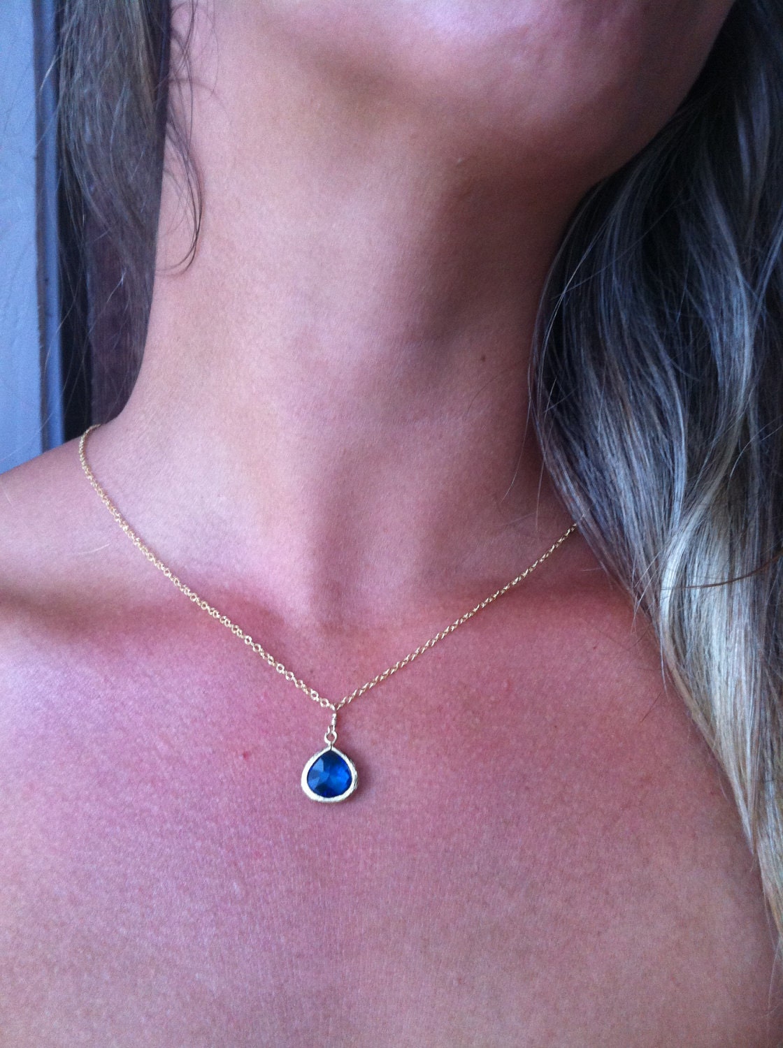Ocean Glass Charm Necklace