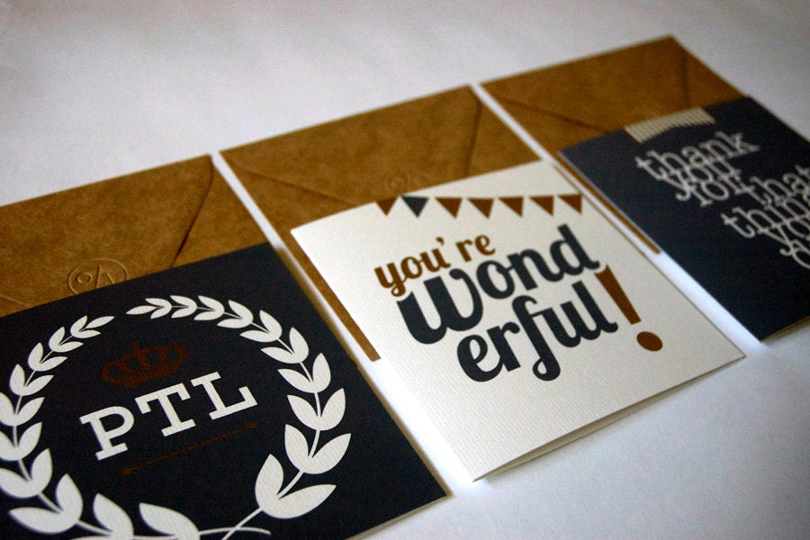 Thank You For That Thing You Did - Hand Screenprinted Card
