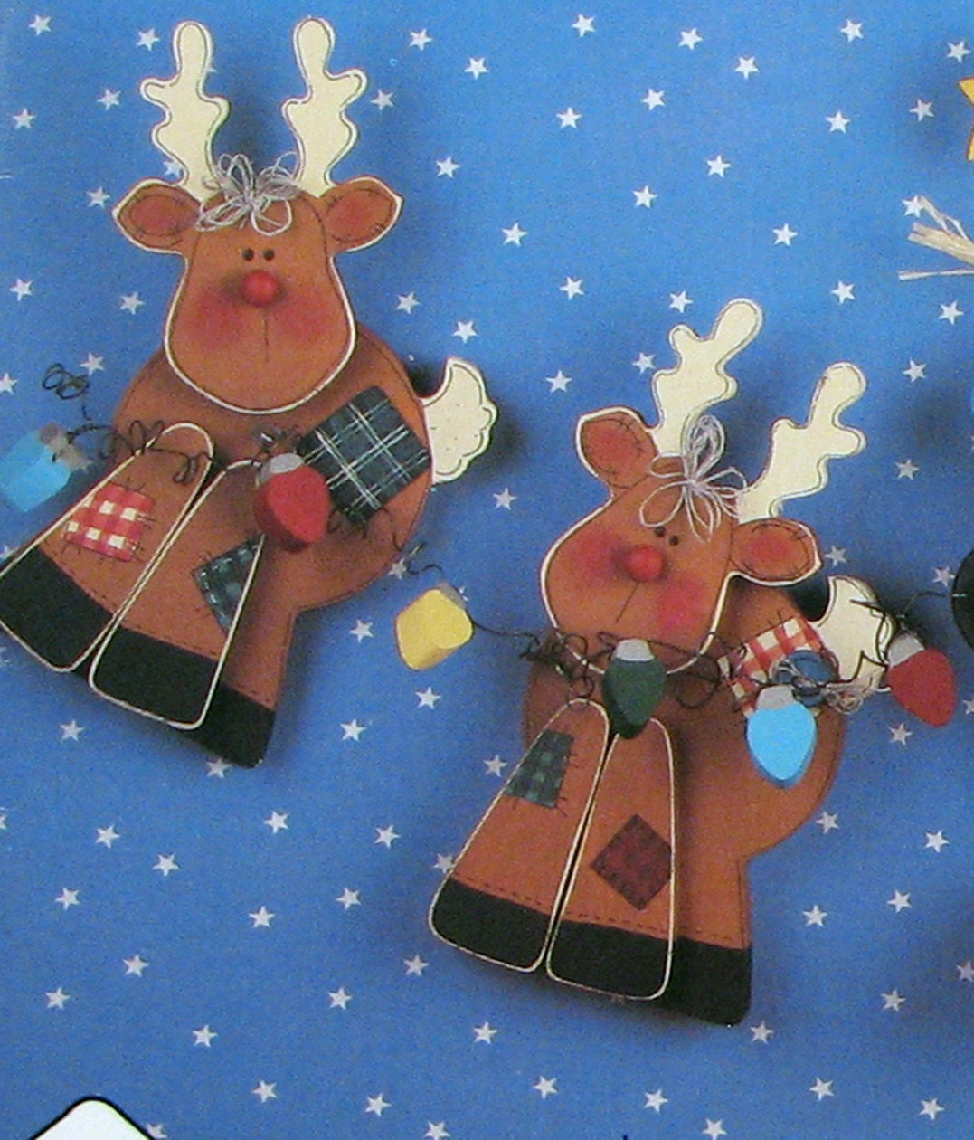 Christmas Wood Craft Pattern Reindeer by SouthcastleVintage