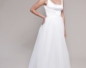 Tulle Wedding Dress:  Petals Scooped Tank and Layered Tulle Skirt