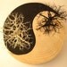 Handmade Ying & Yang Wood And Wire Tree Sculpture
