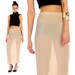 vintage sheer midi skirt // accordion pleat // pleated skirt // nude neutral beige // grunge maxi // small