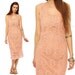 blush crochet dress // vintage 90s // nude pink // hippie boho festival // cut out // small