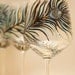 set of 4- Hand Painted Wine Glass: Peacock Design Black-Gold-Turqouise