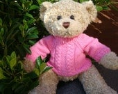 Knitting Pattern - Teddy Bear Sweater for Build a Bear - Aran/Cable design