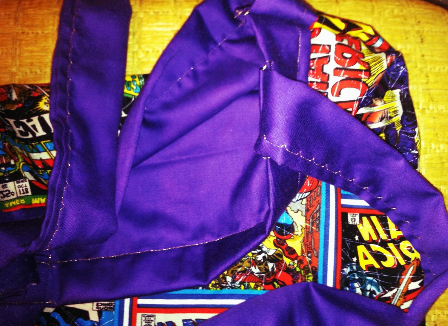 Captain America Tote Bag Comic Book Vintage Inspired Retro Kitschy Kitsch