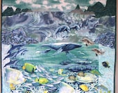 Sea Frolic Quilted Wall Hanging -  - 36" X 48"
