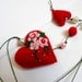Felt bookmark with a red heart /felt Heart /f elt toy/ gift for child / Ready to Ship