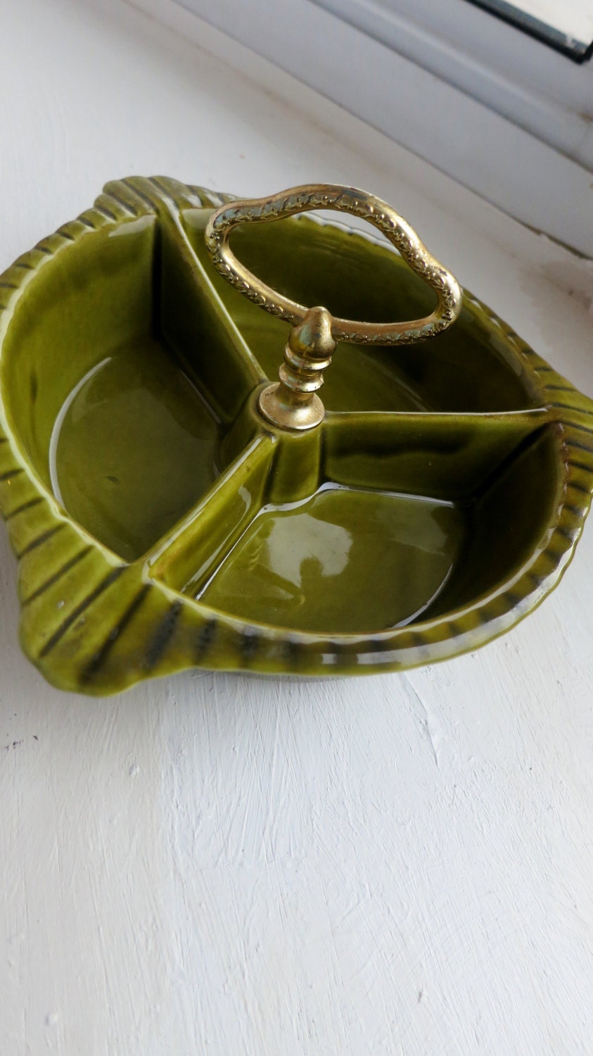 Green Vintage Candy Dish