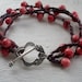 Pink Berry Crochet Bracelet