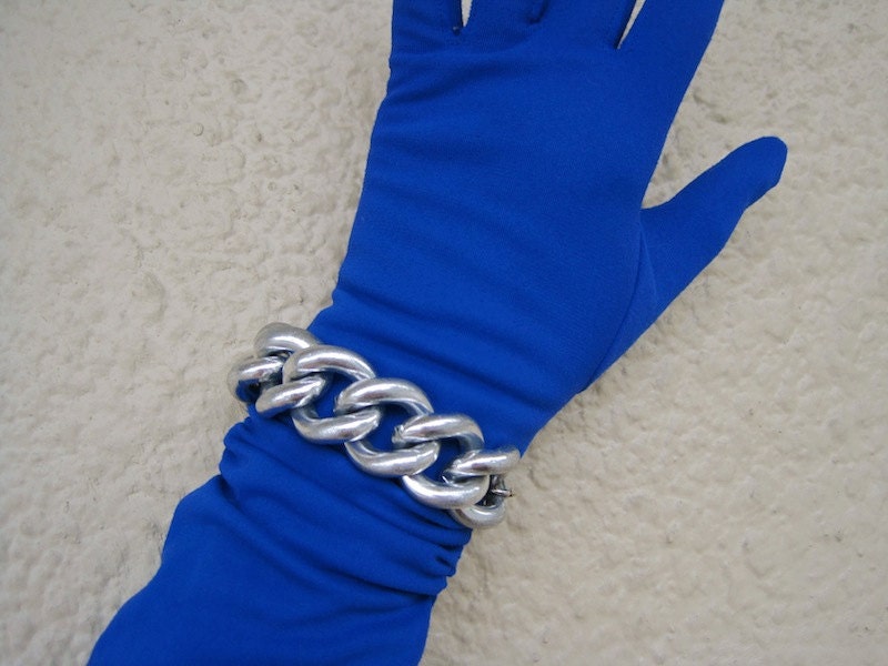 Huge Rocker Chain Bracelet: Vintage Oversized Links Punk Goth Silver Heavy Metal Men Women Musician
