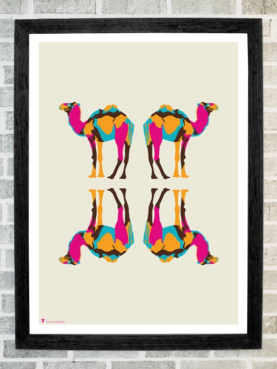 Camels - minimal illustration - 11X16