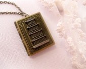 Chinese Temple Book Locket Necklace