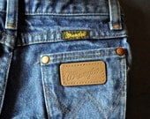 Childrens vintage Wrangler jeans, size 6, retro sweetness, blue denim