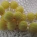 Vintage necklace celluloid plastic yellow ribbed beads
