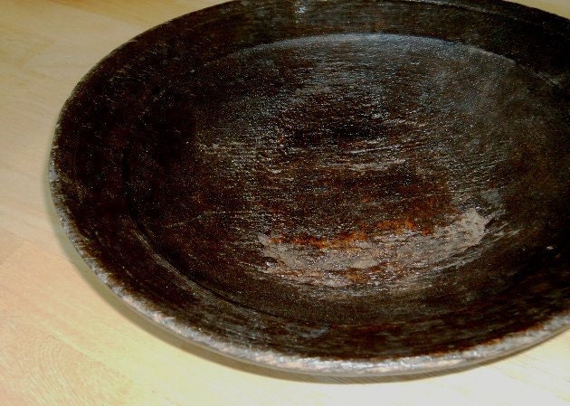 Antique Vintage Wood Dough Bowl primitive large handmade