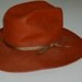 Vintage Cowboy Hat Country western orange coral  wool felt  USA made