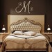 Personalized Monogram Initial Vinyl Wall Decal for Master Bedroom Living Room Wall Art Lettering 17"H x 23" W