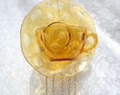 Depression Glass Suncatcher from Upcycled Tea cup and Glass Wind Chimes