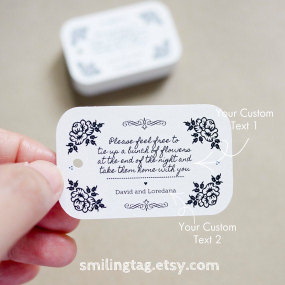 Vintage Inspired Personalized Large Gift Tags - Wedding Favor Tags - Thank you Tags- Set of 24 (Item code: JL231)