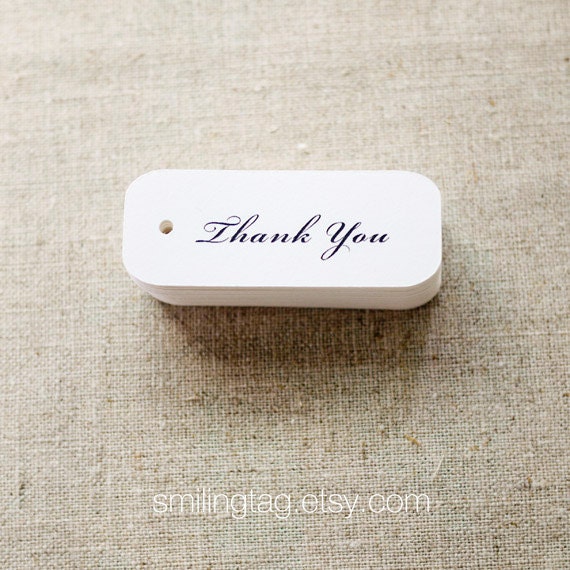 Miniature Thank You Gift Tags - Wedding Favor Tags - Thank you tags - Hang tags - Wedding Gift Tags - Set of 40 (Item code: J294)