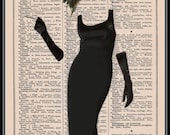 Disappearing Steampunk LadyVintage Dictionary Print Vintage Book Print Page Art Upcycled Vintage Book Art