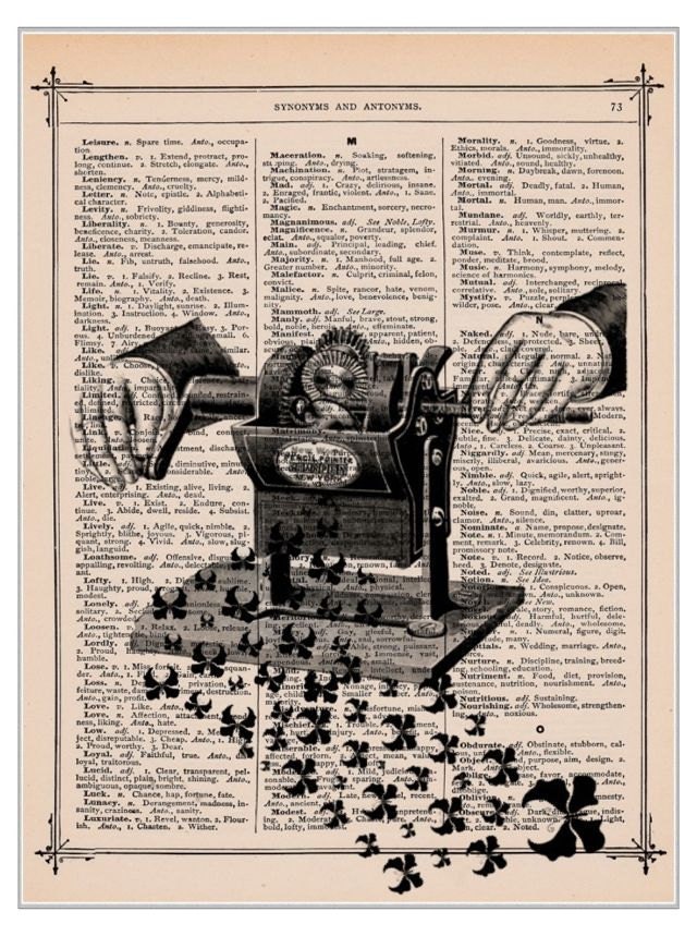Butterfly Maker - Vintage Dictionary Print Vintage Book Print Page Art Upcycled Vintage Book Art