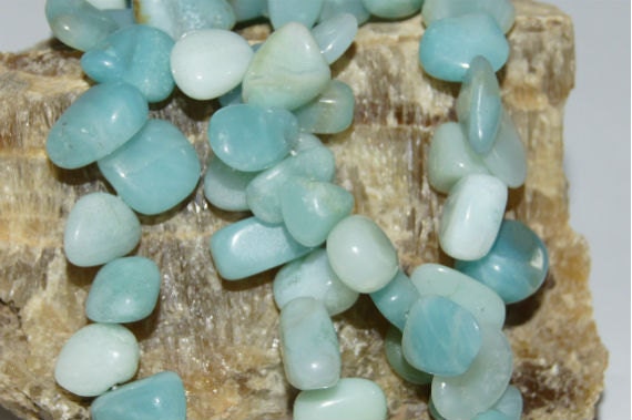 Amazonite beads  free form 10 to 21 mm  full strand. Jewelry supplies Teardrop