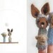 FINGER PUPPET MOBILE / Wall Hanging, Kangaroo & Camel Family, felted wool, baby, children, kids, eco-friendly toy, nursery decor