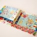 Fabric baby book - Retro prints OOAK Soft book gift for baby, newborn, baby shower and little girls. Handmade book by Funkybunts