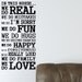 In This House We Do Love Play Fun Forgive 40h x 20w vinyl wall quote