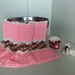 Baby/Toddler Girls Pink and Pink Camo Afghan with Hat and Booties Set