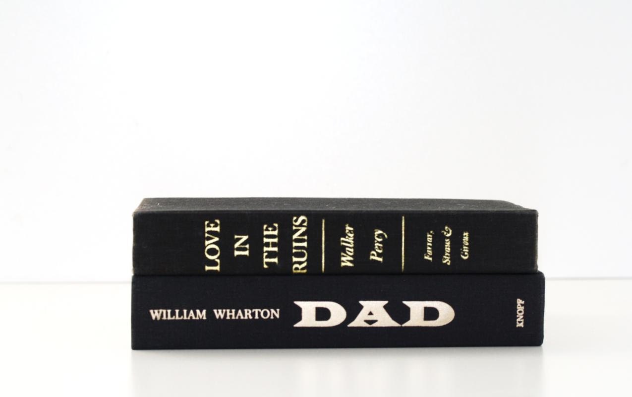 Vintage 2 Book Collection Father's Day Dad Black Office Decor