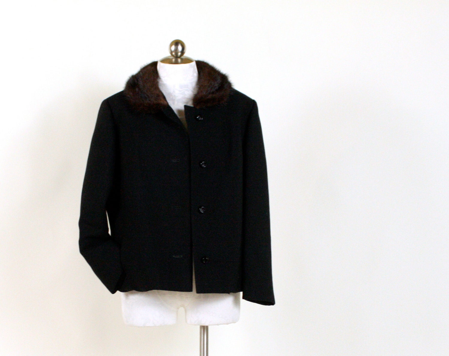 vintage wool gabardine blazer / Mimi Modellen / womens size medium