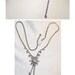 RESERVED Vintage Purple Rhinestone Necklace/Choker - Center Flower Drop