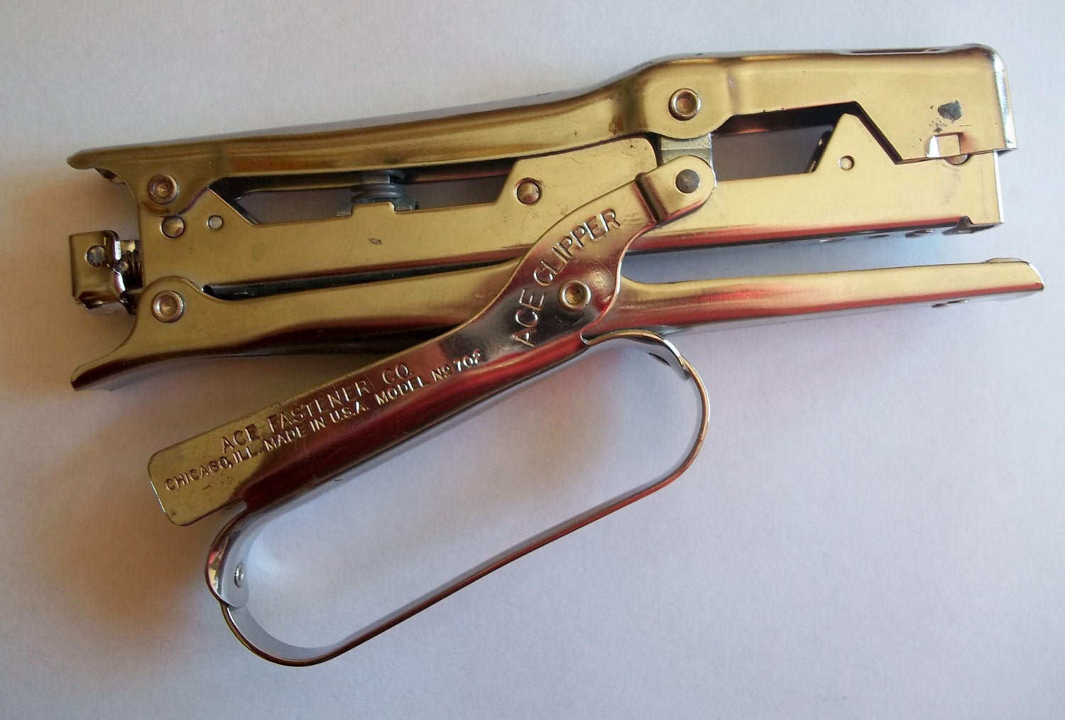 Vintage Stapler Ace Clipper Hand Held Model by TremendousTreasures