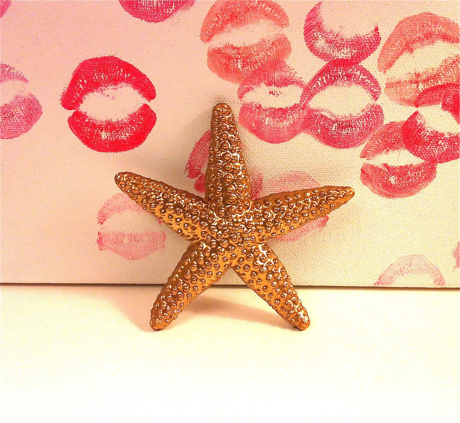 Painted Gold Starfish
